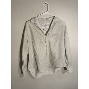 Frank and Eileen Blue and Yellow Floral Blouse Style # Eileen Size‎ L USA